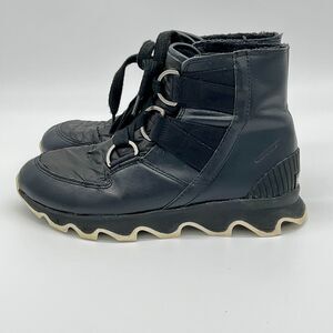 Sorel Kinetic Boot Short Weather Rubber Waterproof Insulated Black Lace Up‎ 10